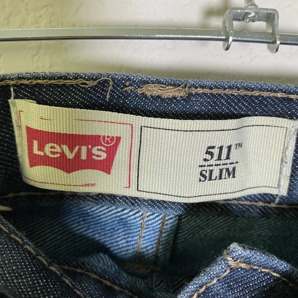 Levi's 511 Slim Fit Jeans Men 29x29 Dark Wash Straight Leg Denim Normcore Casual